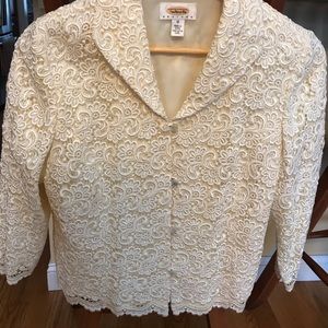 Beautiful ivory lace jacket